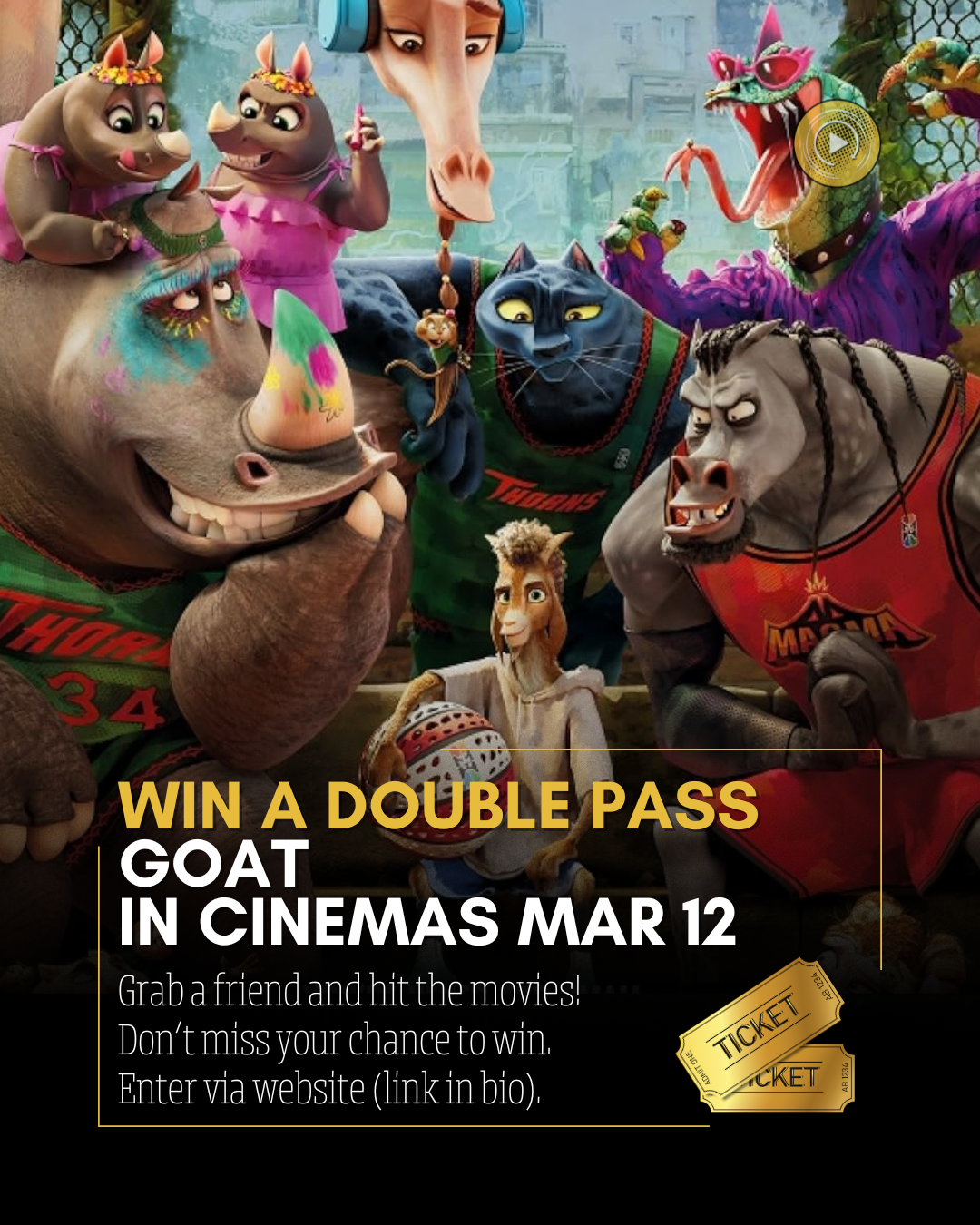 Win A Double Pass To GOAT