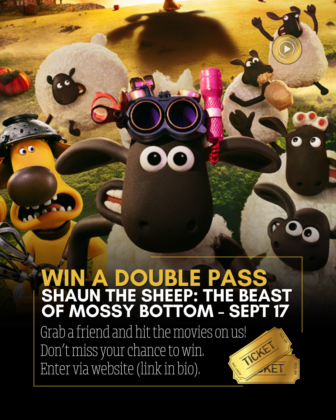 Win A Double Pass To Shaun The Sheep: The Beast of Mossy Bottom